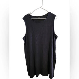 J.jill wearever collection blue ribbed minamalist sleeveless dress stretch XL